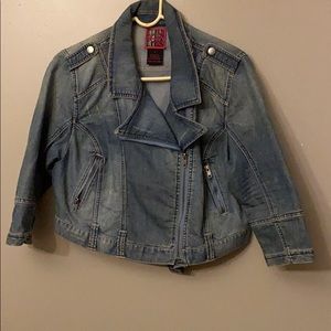 Denim crop jacket